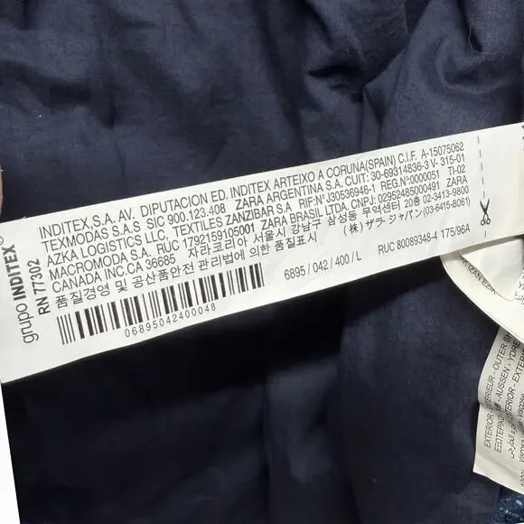 Zara Blue Patchwork Jacket - Picture 11 of 13